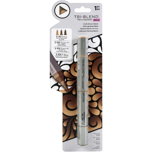 Picture of Spectrum Noir Triblend Brush Μαρκαδόρος Οινοπνεύματος 3 σε 1 - Earth Brown Blend (EB1 EB4 EB7)