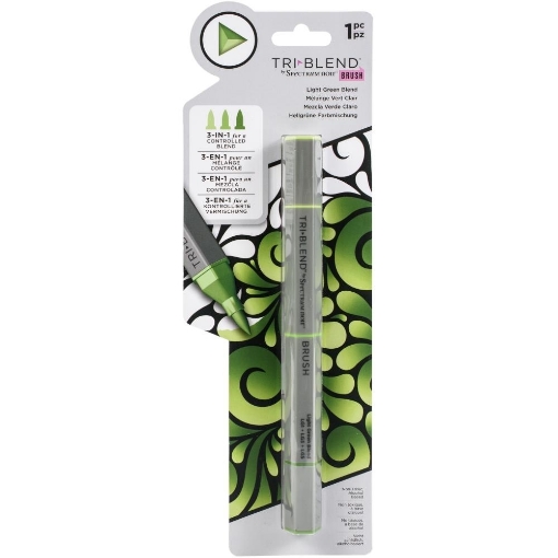 Picture of Spectrum Noir Triblend Brush Μαρκαδόρος Οινοπνεύματος 3 σε 1 - Light Green Blend (LG1 LG3 LG5)