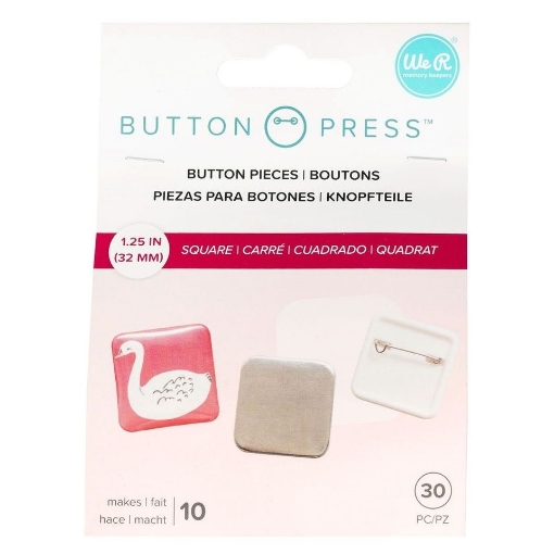 Picture of We R Memory Keepers Button Press Refill Pack - Square - Σετ Τετράγωνα Κουμπιά, 20 τεμ