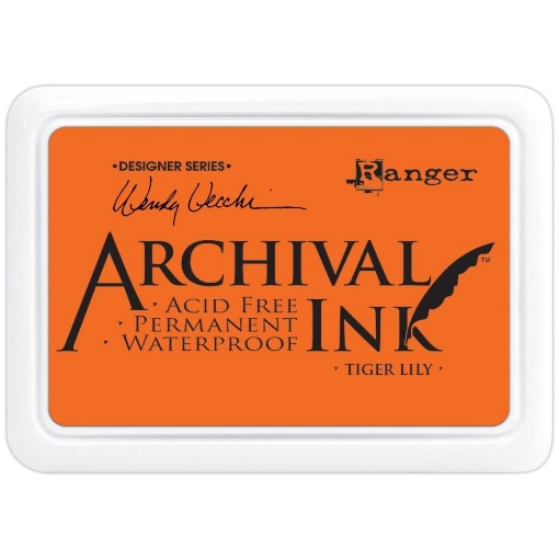 Picture of Ranger Archival Ink Pad – Designer Series by Wendy Vecchi | Μόνιμο Αδιάβροχο Μελάνι Σφραγίδας – Tiger Lily