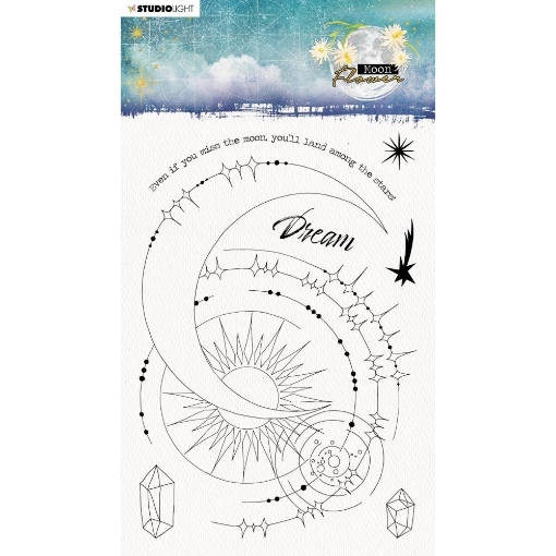 Picture of Studio Light Moon Flower Clear Stamps Set Σετ Διάφανες Σφραγίδες - NR. 136, Dream, 7τεμ