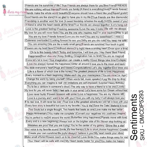 Picture of Dress My Craft Transfer Me Φύλλο Μεταφοράς Εικόνας Α4 - Sentiments