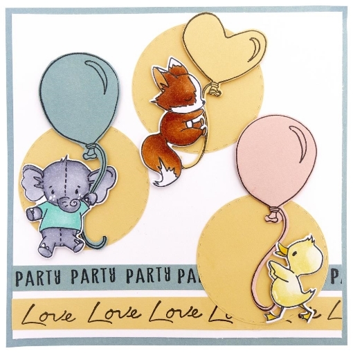 Picture of Studio Light Essentials Σετ Σφραγίδες και Μήτρες Κοπής - Nr. 22, Animals And Balloons 