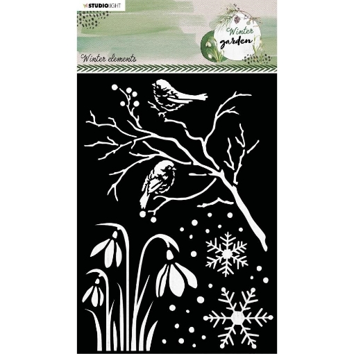 Picture of Studio Light Winter Garden Στένσιλ 6"x8" - Nr. 88, Winter Elements