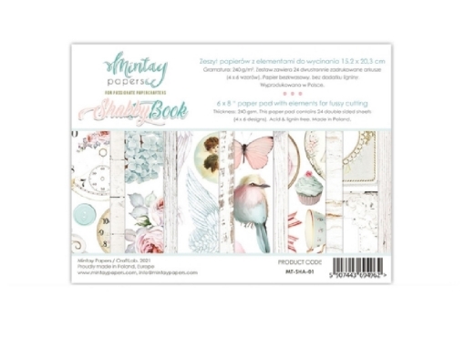 Picture of Mintay Papers Shabby Book 6''×8'' | Μπλοκ Fussy Cutting Vintage & Shabby Chic Διακοσμητικών