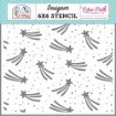 Picture of Echo Park  Στένσιλ 6"x6" - Play All Day Girl, Shooting Stars