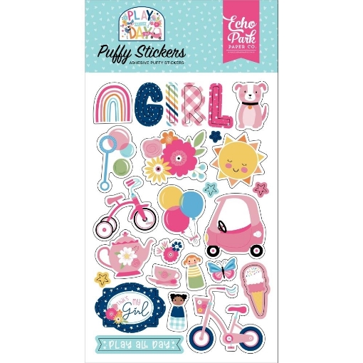 Picture of Echo Park  Puffy Stickers | Puffy Αυτοκόλλητα - Play All Day Girl