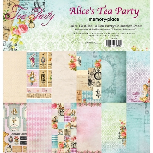 Picture of Memory Place Kawaii Χαρτιά Scrapbooking Διπλής Όψης 12''x12'' - Alice’s Tea Party