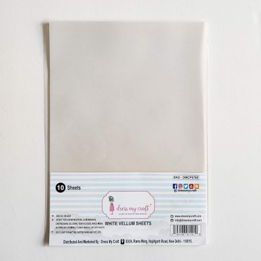 Picture of Dress My Craft Vellum Sheets Φύλλα Περγαμηνής A4 - Λευκό, 10 τεμ.