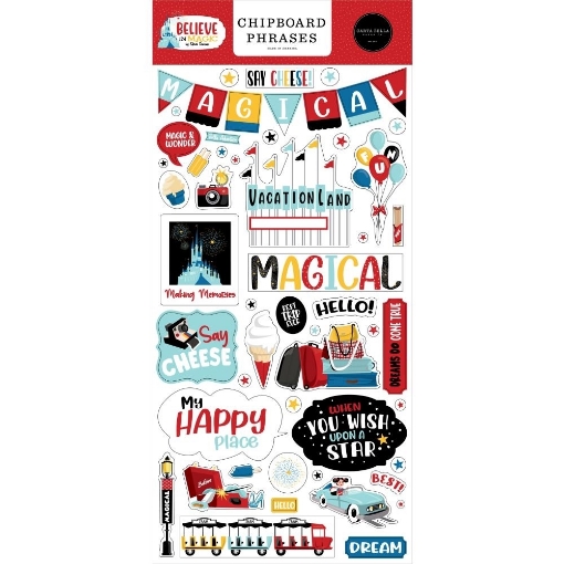 Picture of Carta Bella Αυτοκόλλητα Chipboard - Believe In Magic, Phrases