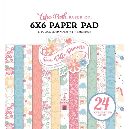 Picture of Echo Park Double-Sided Paper Pad | Χαρτιά Scrapbooking Διπλής Όψης 6" x 6" – Our Little Princess, 24 φύλλα
