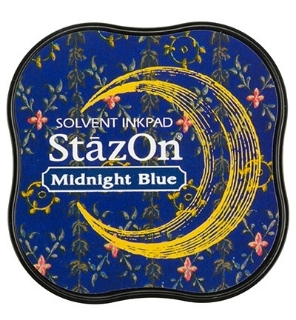 Picture of Stazon Midi Ink Pad - Μόνιμο Μελάνι για μη Πορώδεις Επιφάνειες, Midnight Blue