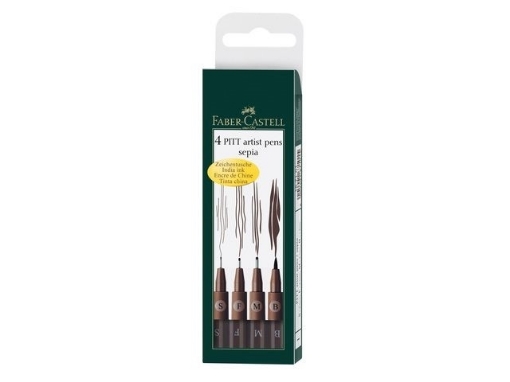 Picture of Faber-Castell Μαρκαδόροι Pitt Artist Pens - Sepia