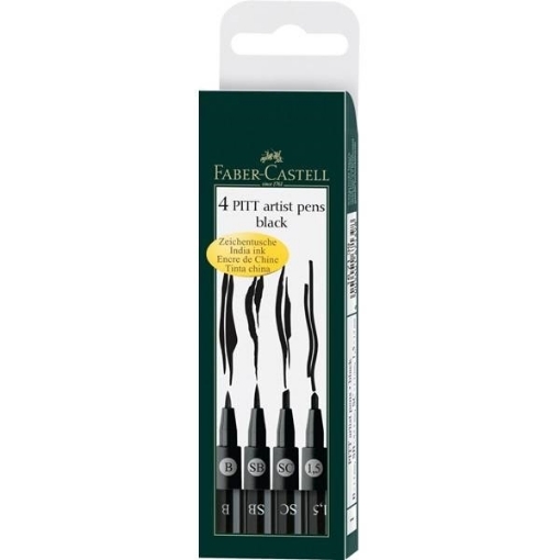 Picture of Faber-Castell Μαρκαδόροι Pitt Artist Pens - Black