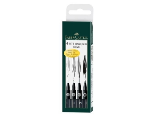 Picture of Faber-Castell Μαρκαδόροι Pitt Artist Pens - Black