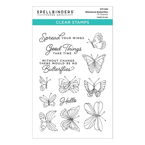 Picture of Spellbinders Διάφανες Ακρυλικές Σφραγίδες - Whimsical Butterfly