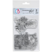 Picture of Ciao Bella Stamping Art Διάφανες Σφραγίδες 4" X 6" - Fraises Et Fleurs Sauvages, Notre Vie, 2τεμ. 