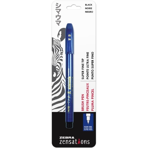 Picture of Zebra Zensations Brush Pen | Μαρκαδόρος Lettering με Super Fine Μύτη – Black