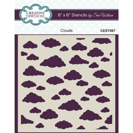 Picture of Creative Expressions Στένσιλ Από Την Sue Wilson 6"X6"  - Clouds