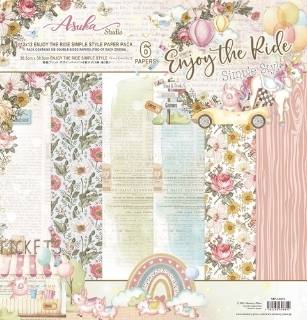 Picture of Asuka Studio Kawaii Χαρτιά Scrapbooking Διπλής Όψης 12''x12'' - Enjoy The Ride, Simple Style