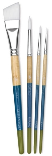 Picture of Princeton Snap! Σετ Πινέλων White Taklon Series 9850 - Set 3, 4τεμ.
