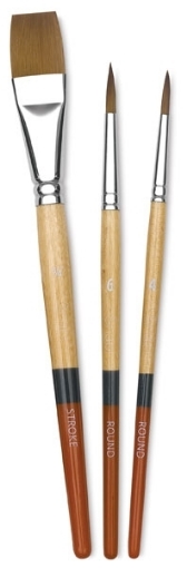 Picture of Princeton Snap! Σετ Πινέλων Golden Taklon Series 9650 - Set 2, 3τεμ.