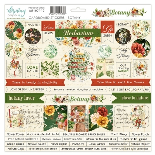 Picture of Mintay Papers Αυτοκόλλητα Chipboard - Botany, 56τεμ.