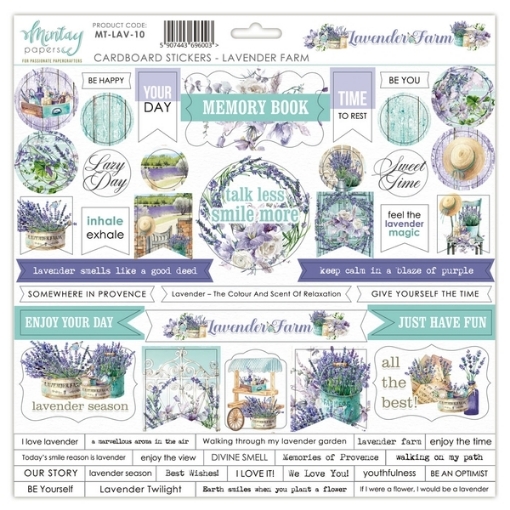 Picture of Mintay Papers Αυτοκόλλητα Chipboard - Lavender Farm, 56τεμ.