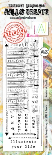 Picture of Aall and Create Clear Stamp No. 165 Border Numbered Pencils - Διάφανη σφραγίδα