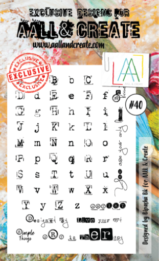 Picture of AALL & Create Σετ Διάφανων Σφραγίδων A6 Nr. 40 Vintage Type – Σφραγίδες Γραμμάτων, 59τεμ.