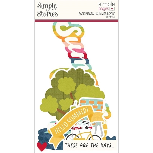 Picture of Simple Stories Page Pieces | Μεγάλα Διακοσμητικά Εφήμερα – Summer Lovin’, 13τεμ.