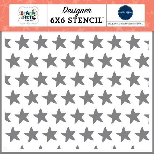 Picture of Carta Bella Stencil | Στένσιλ 6" x 6" - Beach Party, Summer Loving Starfish