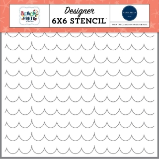 Picture of Carta Bella Stencil | Στένσιλ 6" Χ 6" - Beach Party, Summer Scallops