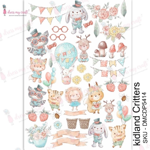 Picture of Dress My Craft Transfer Me Φύλλο Μεταφοράς Εικόνας Α4 - Kidland Critters 