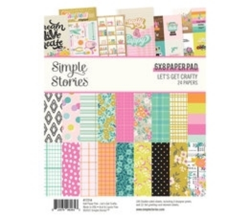 Picture of Simple Stories Μπλοκ Scrapbooking  Διπλής Όψης 6"X8" - Let's Get Crafty