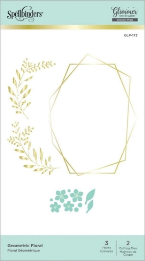 Picture of Spellbinders Glimmer Hot Foil Plate & Die Set - Σετ με Μήτρες Κοπής και Χρυσοτυπίας - Geometric Floral, 5τεμ.