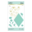 Picture of Spellbinders Glimmer Hot Foil Plate &  Dies - Σετ με Μήτρες Κοπής και Χρυσοτυπίας - Diamond Floral Frame, 22τεμ.