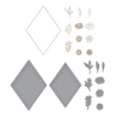 Picture of Spellbinders Glimmer Hot Foil Plate &  Dies - Σετ με Μήτρες Κοπής και Χρυσοτυπίας - Diamond Floral Frame, 22τεμ.