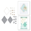 Picture of Spellbinders Glimmer Hot Foil Plate &  Dies - Σετ με Μήτρες Κοπής και Χρυσοτυπίας - Diamond Floral Frame, 22τεμ.