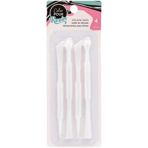 Picture of American Crafts Color Pour Resin Silicone Tools | Εργαλεία Σιλικόνης για Ρητίνη, 4 τεμ.