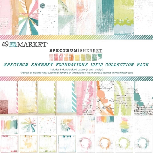 Picture of 49 And Market Συλλογή Scrapbooking Διπλής Όψης 12"X12" - Spectrum Sherbet, Foundations