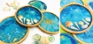 Picture of American Crafts Color Pour Resin Coasters - Wood Tray