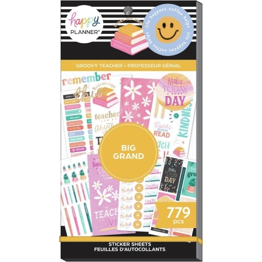 Picture of Happy Planner Sticker Value Pack Μπλοκ με Αυτοκόλλητα - Groovy Teacher, 779τεμ.