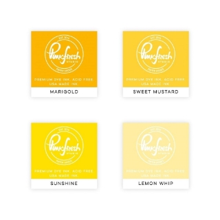 Picture of Pinkfresh Studio Ink Cubes – Rise & Shine | Σετ Premium Dye Μελανιών 4 Αποχρώσεων Κίτρινου για Stamping & Layering