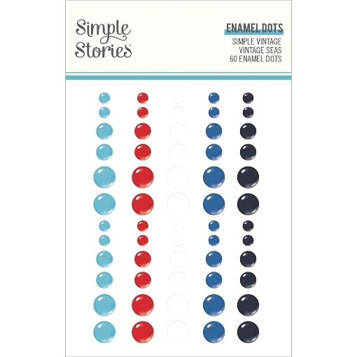 Picture of Simple Stories Αυτοκόλλητα Enamel Dots - Simple Vintage Vintage Seas