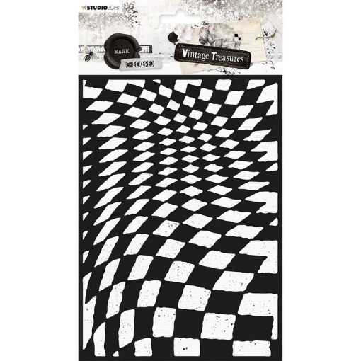 Picture of Studio Light Στένσιλ 6"x8" - Νο.117 Vintage Treasures, Mask Checkered 