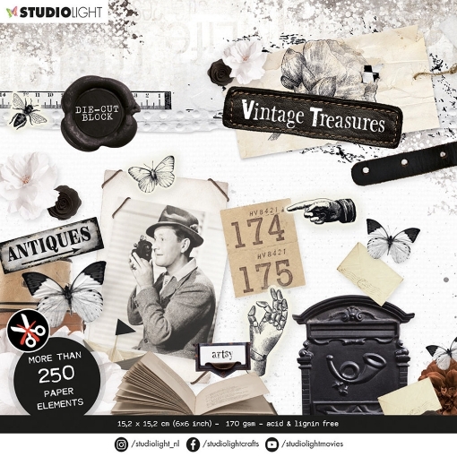 Picture of Studio Light Μπλοκ με Διακοσμητικά Die Cuts - Vintage Treasures