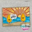 Picture of CarlijnDesign A6 Στένσιλ - Sunburst, Ηλιαχτίδες,  Σετ 2τμχ