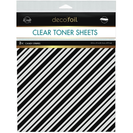 Picture of Therm-O-Web Deco Foil Clear Toner Card Fronts | Έτοιμα Φύλλα Μεταφοράς για Foiling – Candy Stripes, 2τεμ.