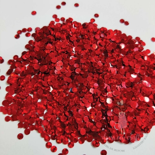 Picture of Dress My Craft Διακοσμητικές Πούλιες -  Christmas Confetti Mix, Κόκκινο